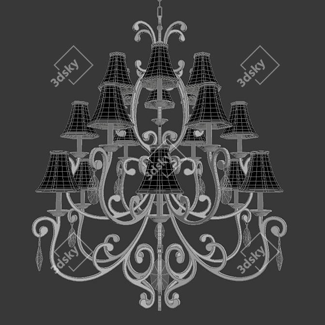 Timeless Elegance: Maxim Richmond Chandelier 3D model image 2