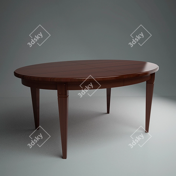 Versatile Cherry Wood Dining Table 3D model image 1