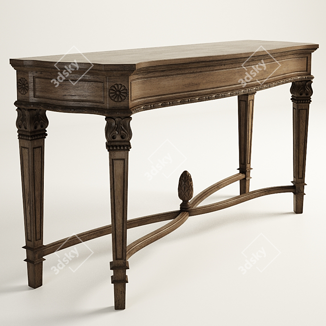 Elegant Amabel Console Table - Gramercy Home 3D model image 2