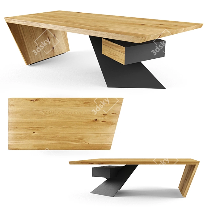 NASDAQ Writing Desk: Sleek Design by Cattelan Italia 3D model image 1