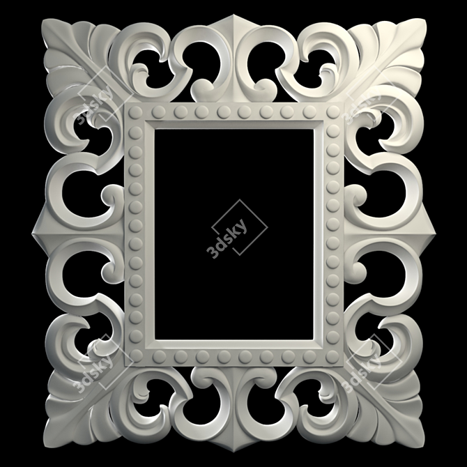 Elegant Mirrored Frame 3D model image 1