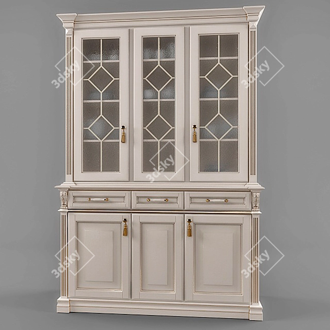 Elegant Classic Buffet 3D model image 1