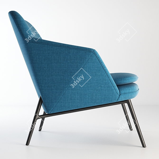 Cozy Comfort: Gramercy Home Hug Armchair 3D model image 2