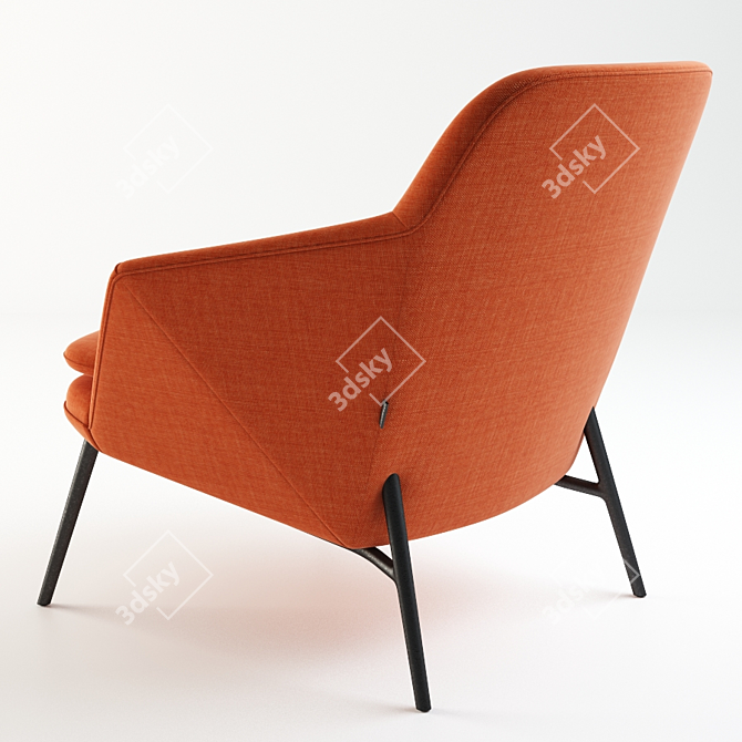 Cozy Comfort: Gramercy Home Hug Armchair 3D model image 3