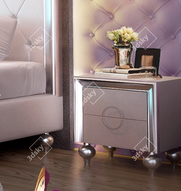 Stylish Bedside Table | Custom-fit Nightstand 3D model image 2