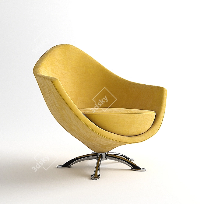 Stylish Astra Armchair: IL LOFT 3D model image 1