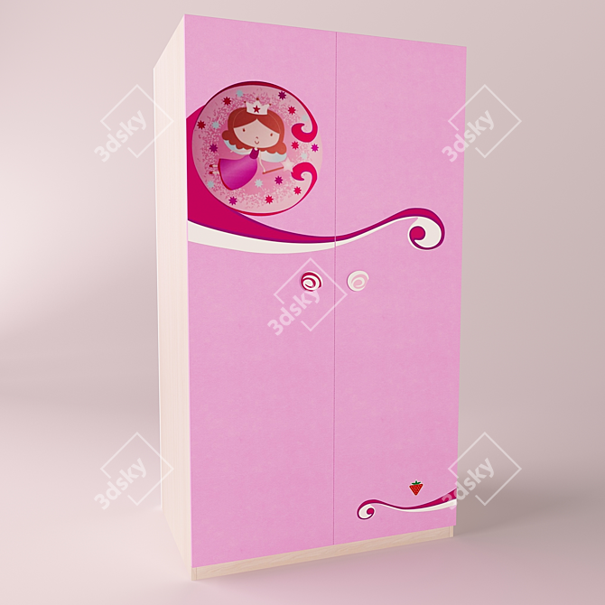 Princess Wardrobe: Royal Storage Solution 3D model image 1