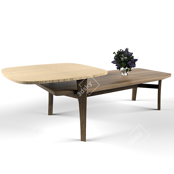 Elegant Italian Coffee Table 3D model image 1