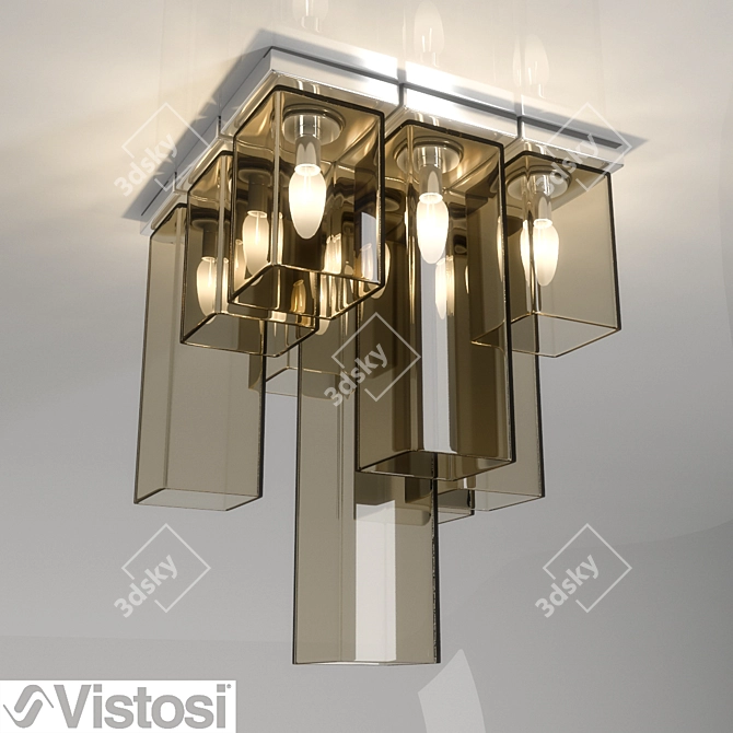 Stylish Vistosi Tubes Lamp 3D model image 1