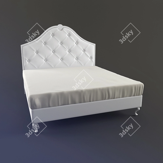 Elegant Matiee/k Bed 3D model image 1