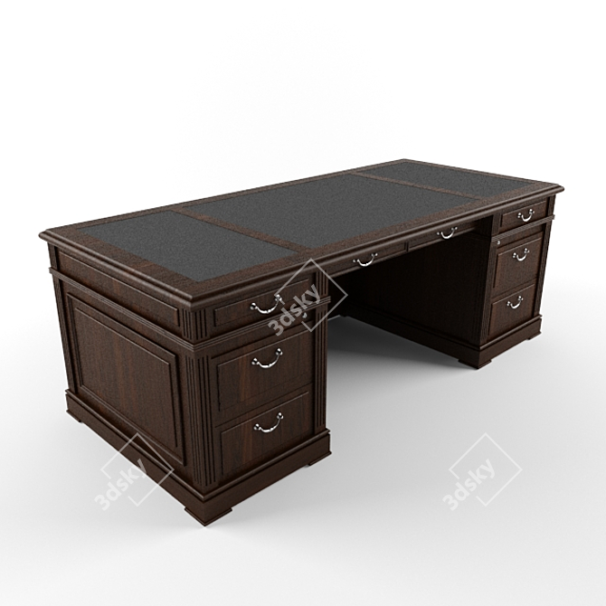 Elegant INTER Executive Desk 3D model image 1