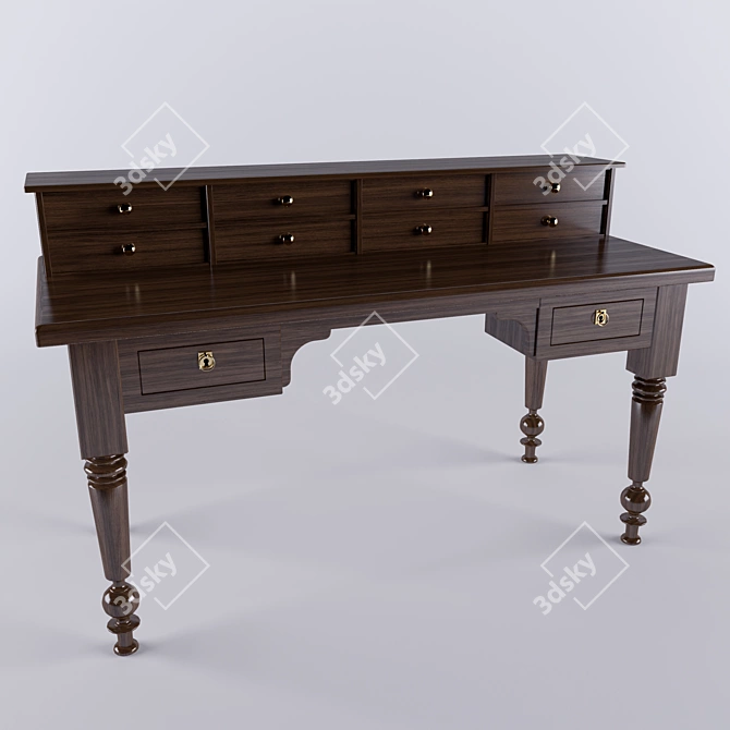 Minimalist Writing Desk 3D model image 1