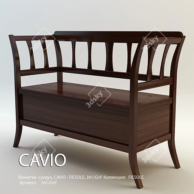 Elegant FIESOLE Stool Chest by CAVIO 3D model image 1