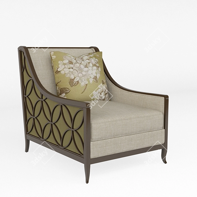Elegant Caracole Social Chair 3D model image 1