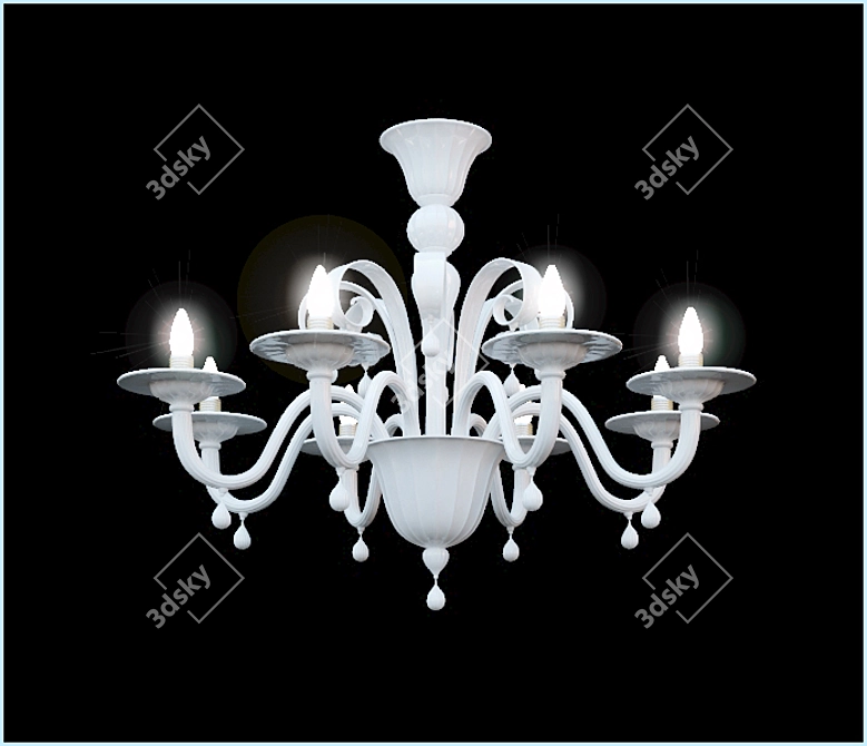 Elegant Crystal Chandelier: FBX & 2011 Max Version 3D model image 1