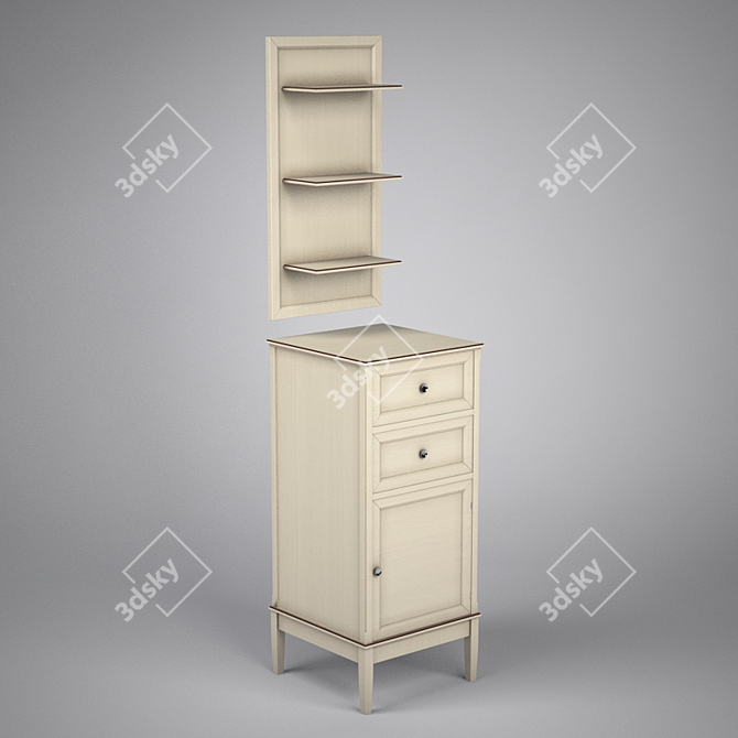 Elegant Jardin Vanity Chest 3D model image 1