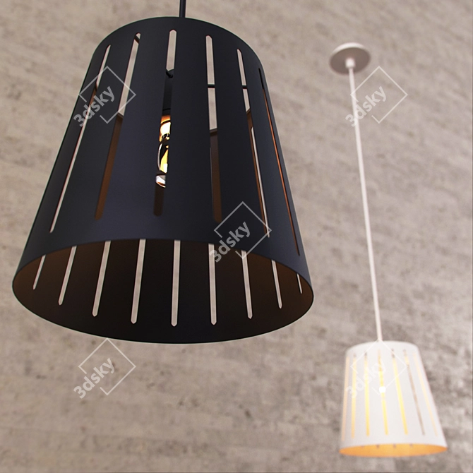 Faro MIX Pendant Lamp - Stylish and Adjustable 3D model image 2