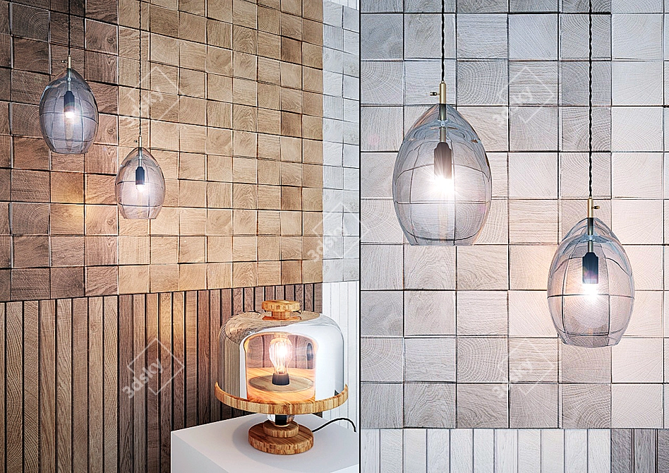 Taco Oxford Natural: Tile & Unika Lamps 3D model image 1