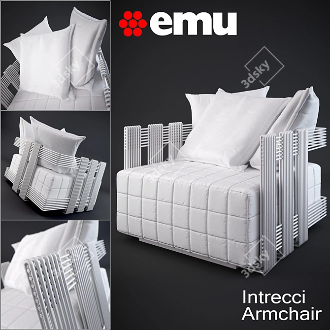 Emu Intrecci Lounge Chair: Sleek & Stylish Seating 3D model image 1