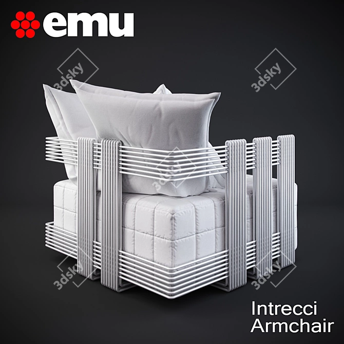 Emu Intrecci Lounge Chair: Sleek & Stylish Seating 3D model image 2