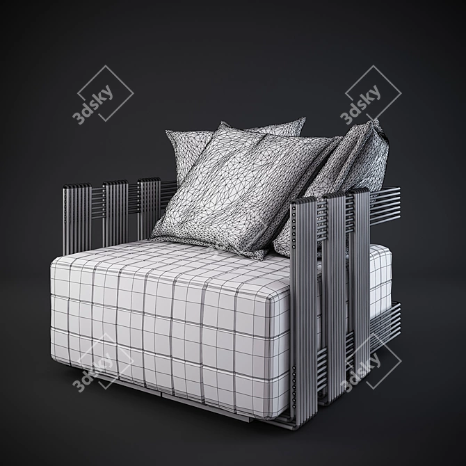 Emu Intrecci Lounge Chair: Sleek & Stylish Seating 3D model image 3