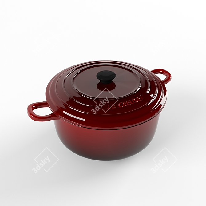  Le Cruset: Iconic Cookware 3D model image 1