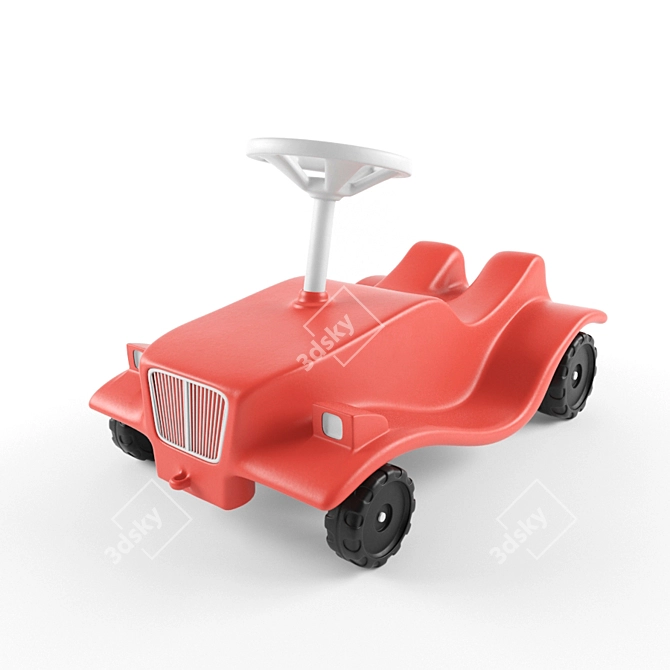 Realistic Bobbycar Model - Miniature Play Car 3D model image 1