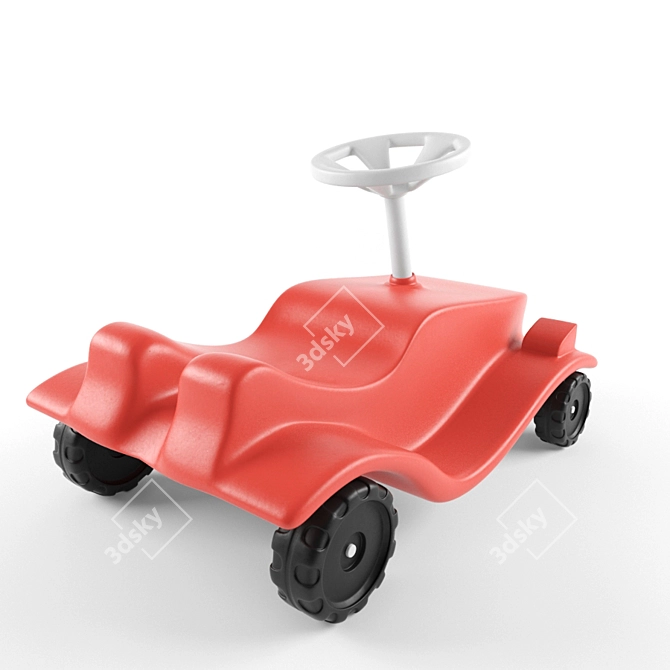 Realistic Bobbycar Model - Miniature Play Car 3D model image 2