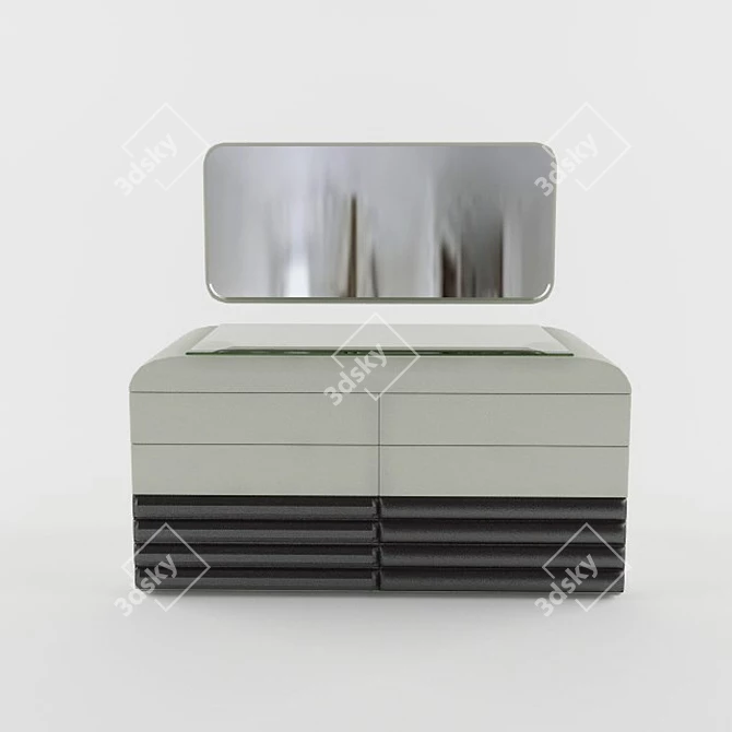 Arizona Dresser and Mirror: Stylish and Spacious 3D model image 2