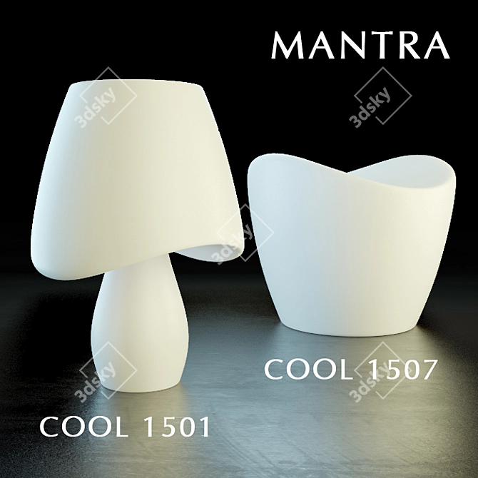 Mantra Cool Table Lamp & Floor Lamp Collection 3D model image 1