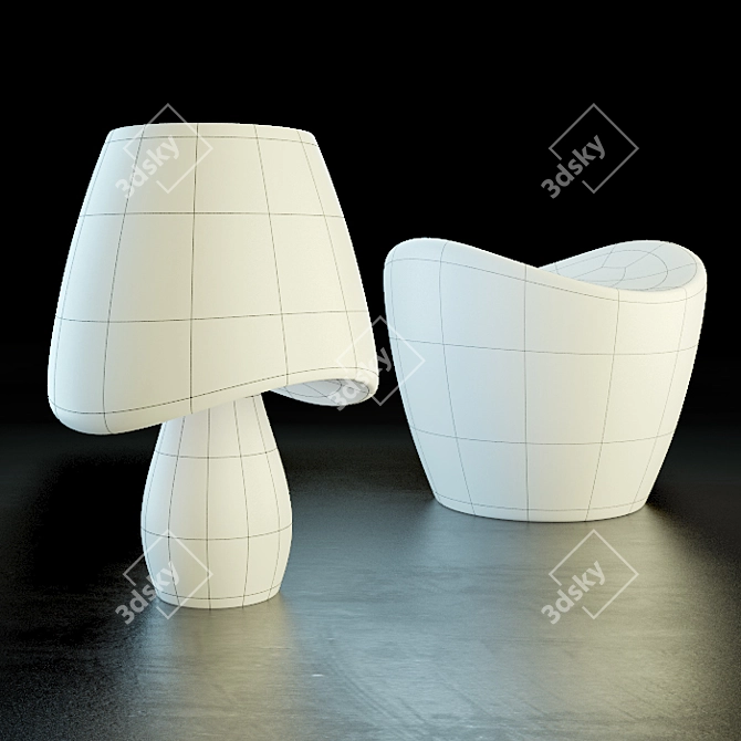 Mantra Cool Table Lamp & Floor Lamp Collection 3D model image 3