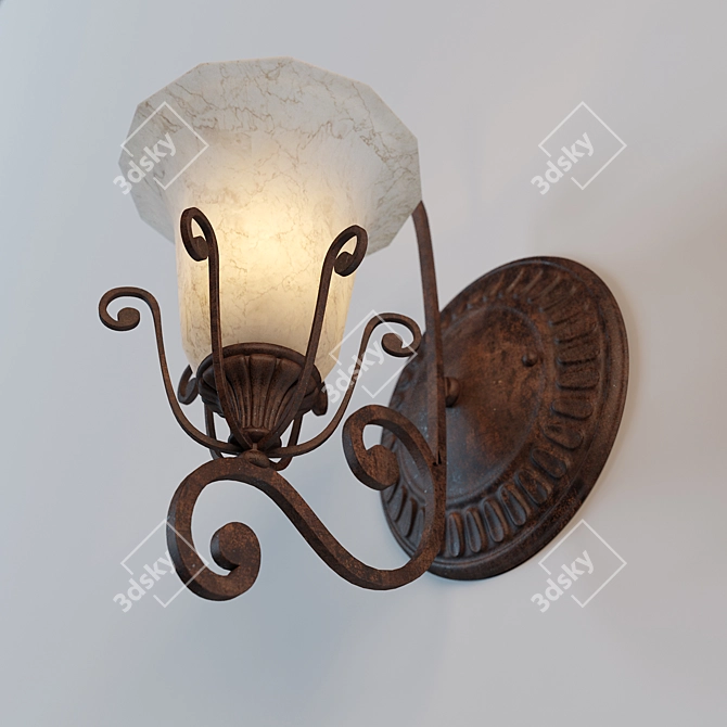 Carre Bronze Sconce: Kichler Cottage Grove Collection 3D model image 2