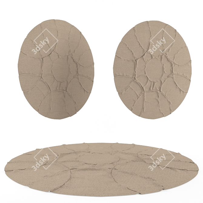 Soft Cloud Nursery Rug 3D model image 1