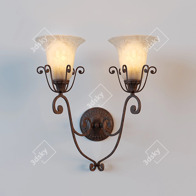 Cottage Grove Wall Sconce - Carre Bronze 3D model image 1