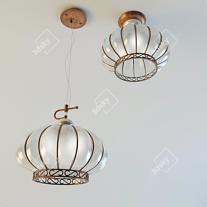 Odeon ASULA Pendant Light: Stylish and Adjustable 3D model image 1