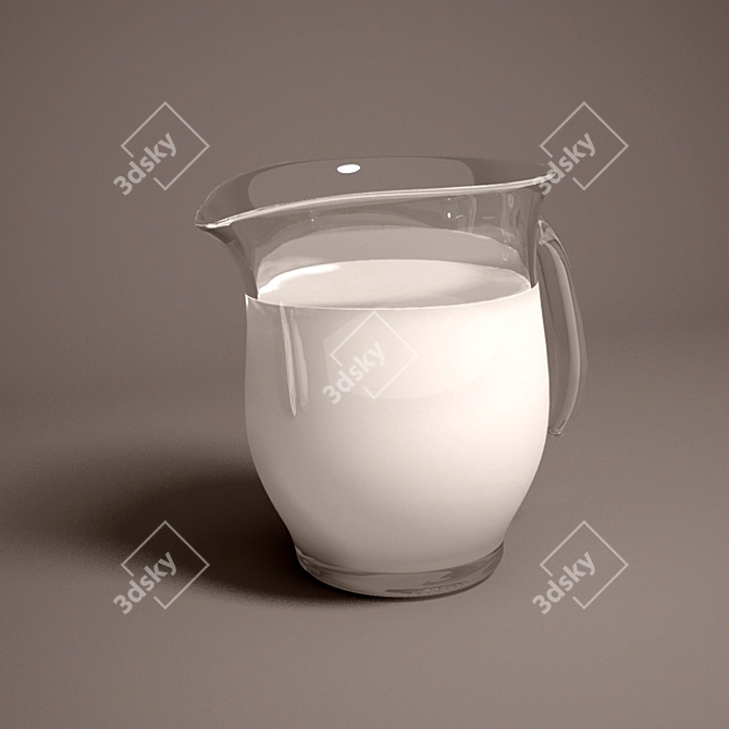 Sleek Milk Jug 3D model image 1