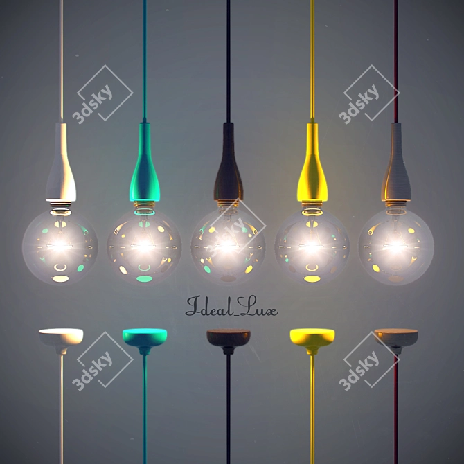 Ideal Lux MINIMAL SP1 Suspension Pendant 3D model image 1