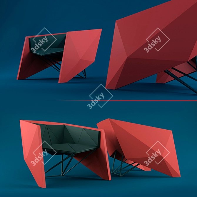 Sleek Space Chair 3D model image 1