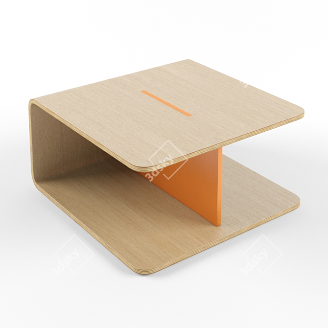 Minimalist Coffee Table: Keel 3D model image 1