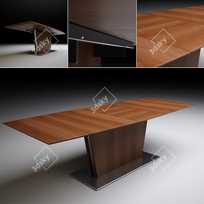 Modern Milano Dining Table 3D model image 1