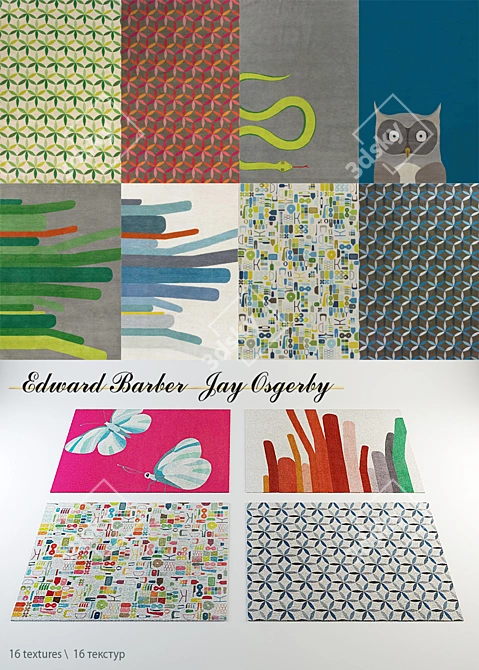 Elevate Your Space: Designer Carpets by Edward Barber & Jay Osgerby 3D model image 1