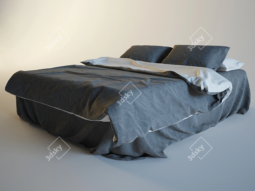 Cozy Dream Bed 3D model image 2