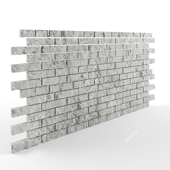 Modular Brick Wall: Customizable and Versatile 3D model image 2