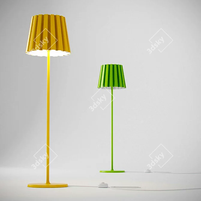 Vibrant Classic Floor Lamp 3D model image 1