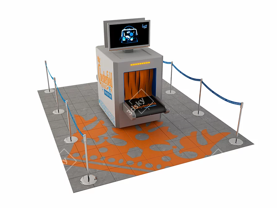 Airport Security Scanner: Branding on Flooring 3D model image 1