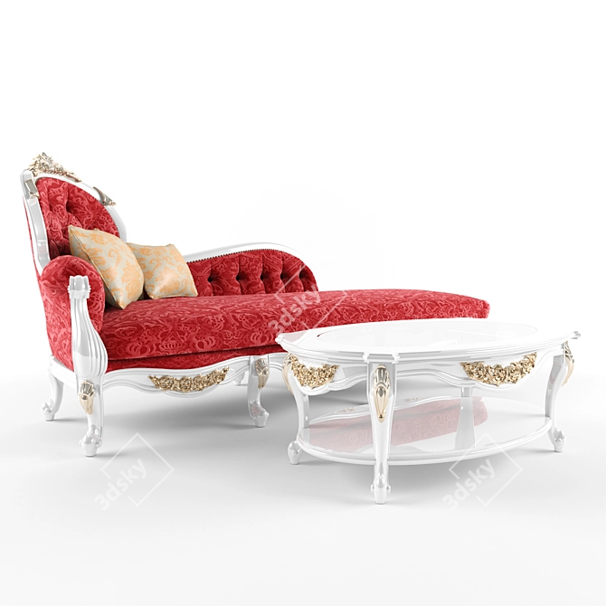 Elegant Grand Sofa Set 3D model image 1