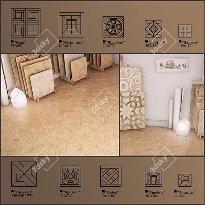 Parquet Floor Collection 10 3D model image 1