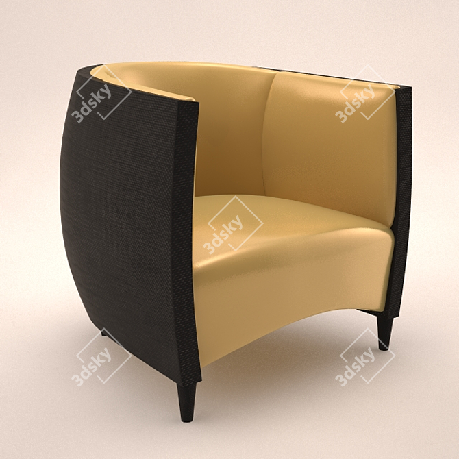 Africa Armchair: Exquisite Design by Alexandra 3D model image 1