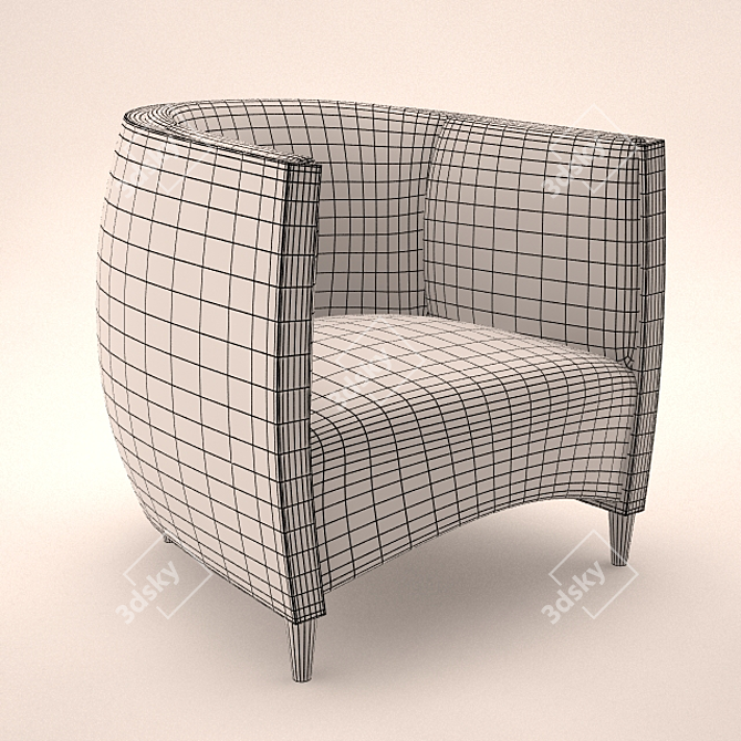 Africa Armchair: Exquisite Design by Alexandra 3D model image 2