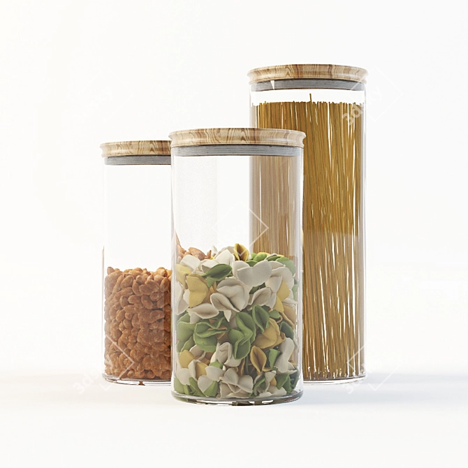 Kitchen Jars for Organized Storage 3D model image 1